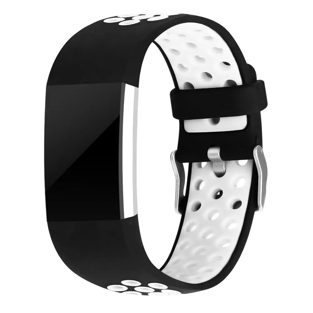 White Умный ремешок, браслет с несколькими отверстиями, сменный ремешок для Fitbit Charge 2, высокое качество, Смарт-часы, ремешок для взрослых - Цвет: White