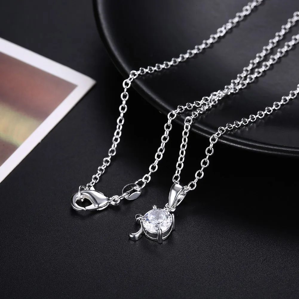 Ожерелье невесты модное ювелирное изделие Посеребренная Подвеска ожерелье для