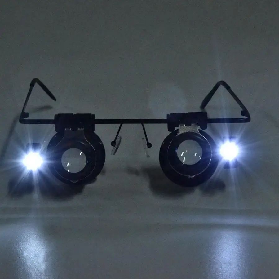 20X светодиодный светильник головная повязка для очков лупа увеличительное