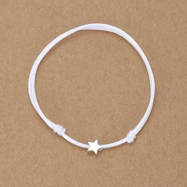 White G. YCX 5 шт./компл. Серебряный Взгляд Красный строка дружбы браслеты нержавеющая сталь регулируемый красная веревка на удачу пара Bracelts для женщин комплект браслетов нержавеющей стали - Окраска металла: White