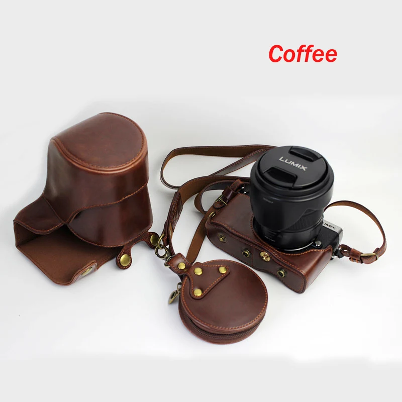 Черный/коричневый/кофейный кожаный чехол для цифровой камеры Panasonic GX85 GX80 GX7II GX7