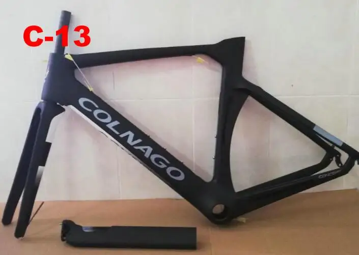 C 13 Высокое качество Colnago набор углеродных дорожных Рам обода тормоза карбоновые велосипедные рамы оранжевый черный SIGMA эксклюзивный спортивный - Цвет: C 13