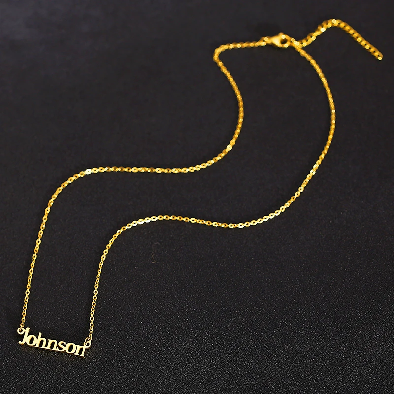 Заказное ожерелье из нержавеющей стали с именами персонализированное на заказ