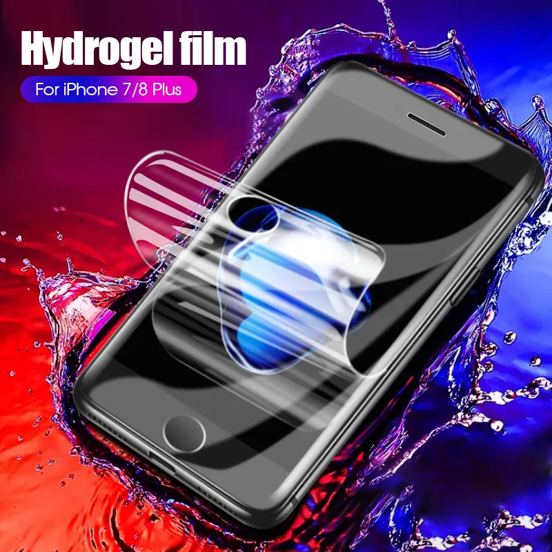 Полное покрытие мягкая Гидрогелевая пленка для iPhone 6 6S 7 8 Plus X 10 Xs Max Xr Защита экрана