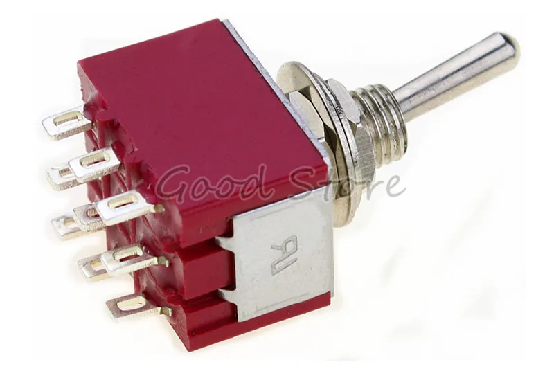 Красный Мини MTS 302 6 мм 9 Pin 2 положения Вкл/вкл 5А/125VAC 2A/250VAC тумблер|Выключатели| |