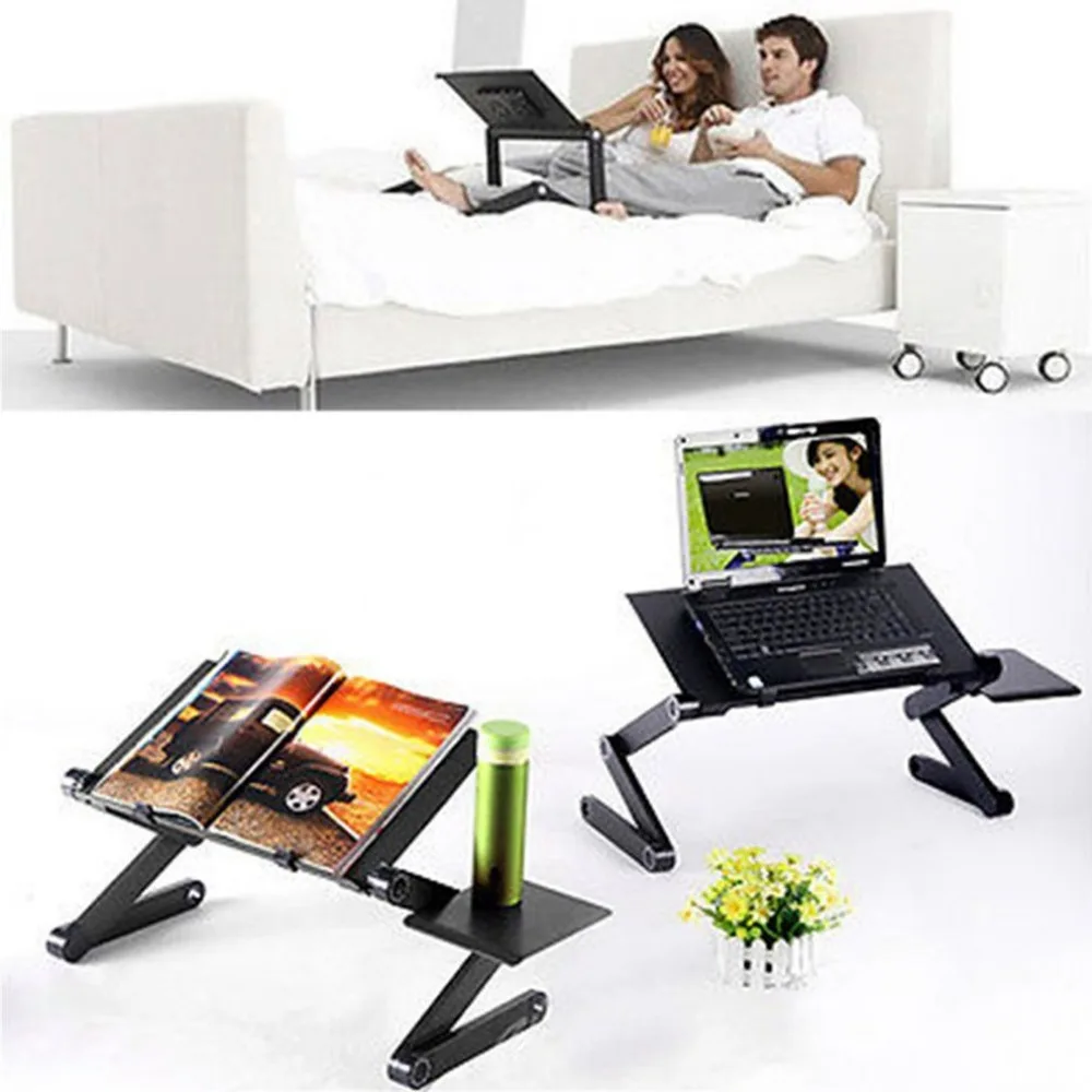 Portable Foldable Adjustable Laptop Desk Computer Table Stand Tray Notebook Lap PC Folding with Mouse fan | Мебель