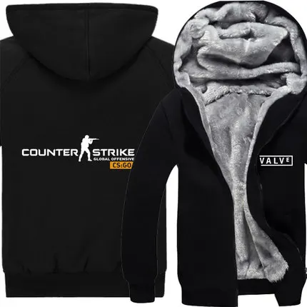 CSGO зима молния утолщаются толстовки Толстовка Мужская Флисовая полная куртка хлопок уютный пуловер с капюшоном верхняя одежда пальто - Цвет: 3
