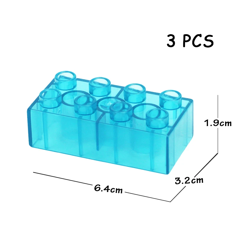3pcs transparent Большие строительные блоки оригинальные океанские животные Пингвин рыба полярные аксессуары в виде мишки совместим с Duplo Кирпичи DIY игрушки для детей - Цвет: 3pcs transparent