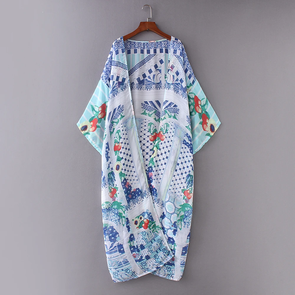 Новинка 2018 женский кардиган кимоно с бахромой летний Кардиган длинным рукавом