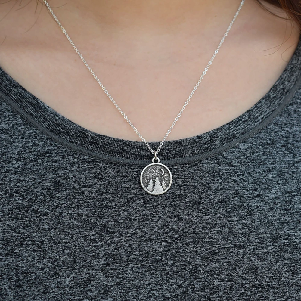 1 шт. ожерелье с Луной гор и полумесяцем бижутерия из природных