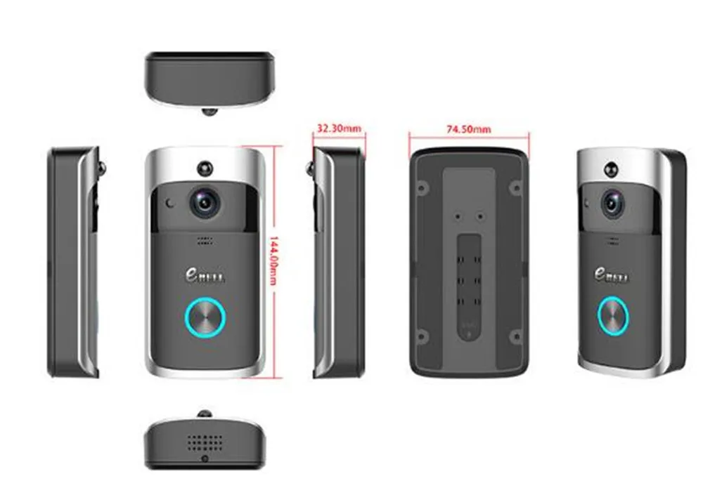Low Power Consumption Wireless WIFI 720p Video Door Phone Intercom Doorbell | Безопасность и защита