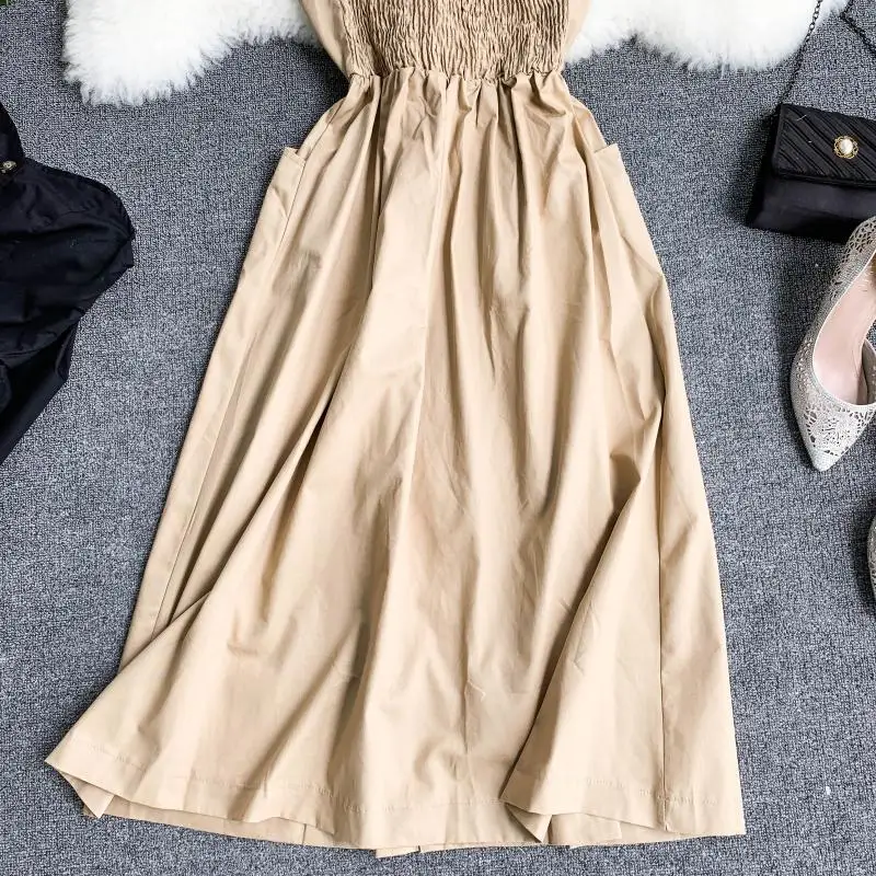 Женское платье длинное облегающее с треугольным вырезом и карманами 2019 | Женская