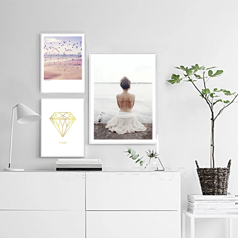 Куадрос Decoracion холст картины Nordic Diamond Украшение стены Книги по искусству плакат