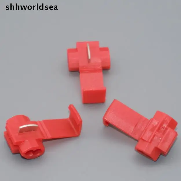 

Shhworldsea, бесплатная доставка, 100 шт., Красный Автомобильный шотландский замок, быстроразъемный провод 22-18 AWG, соединитель