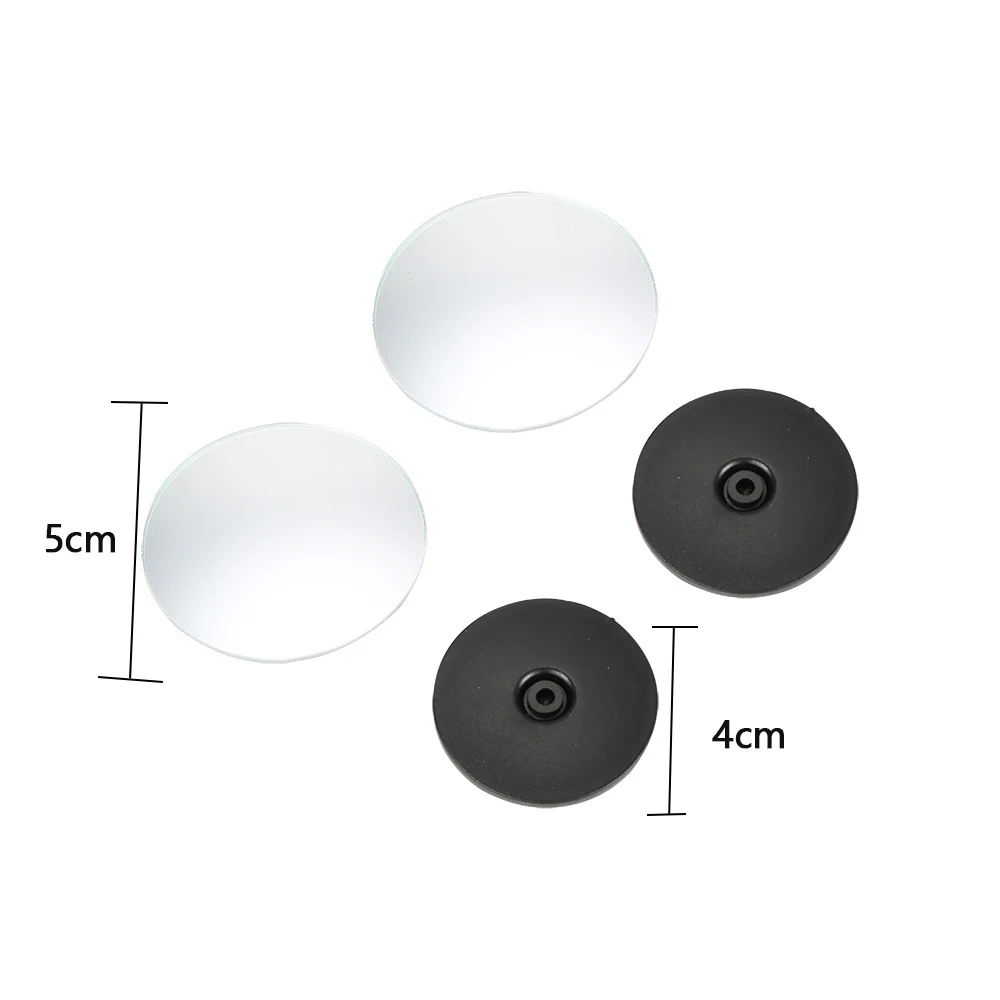 1 пара Бескаркасный ультратонкий круглое выпуклое зеркало для слепых зон с