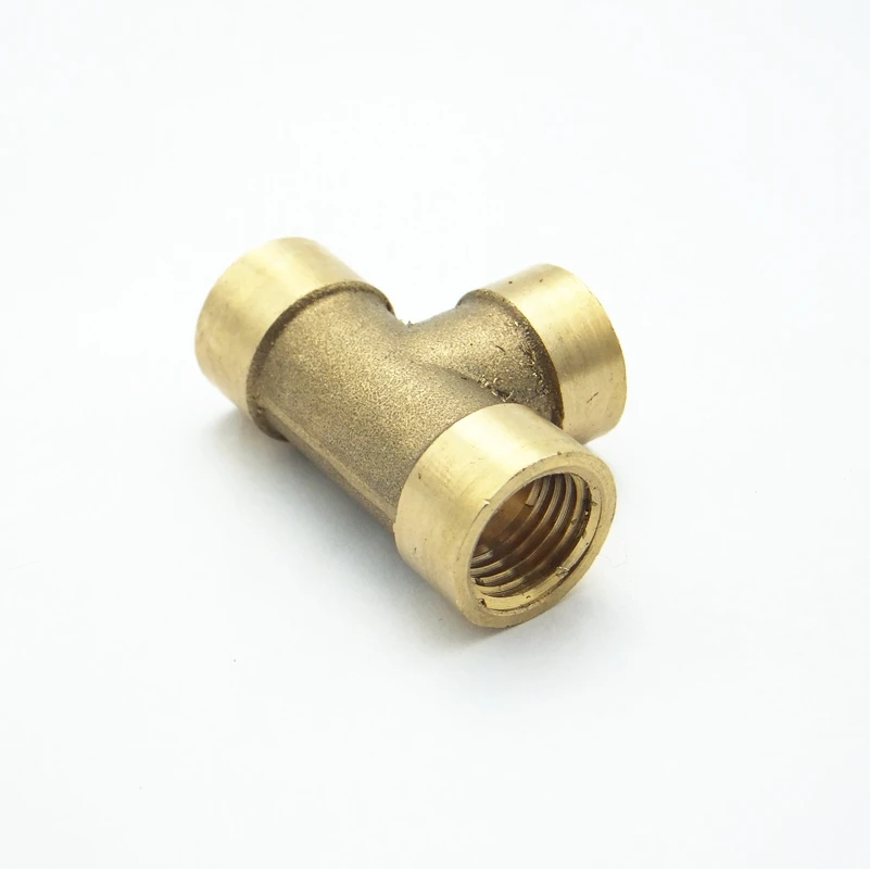 1/4 &quotBSP Женский тройник с Резьбой Тип 3-ходовой латунный фитинг для труб