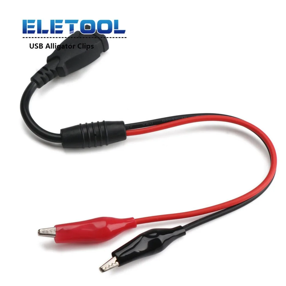 1 пара USB зажим-крокодил провод мужской/женский к USB тестер детектор DC напряжение XF30