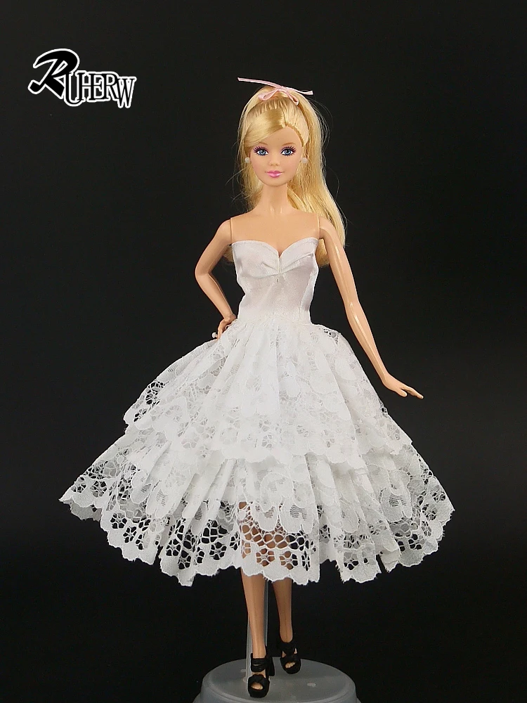 15 шт./лот (платье + обувь вешалки) Новый Особенности платье для Барби Модные