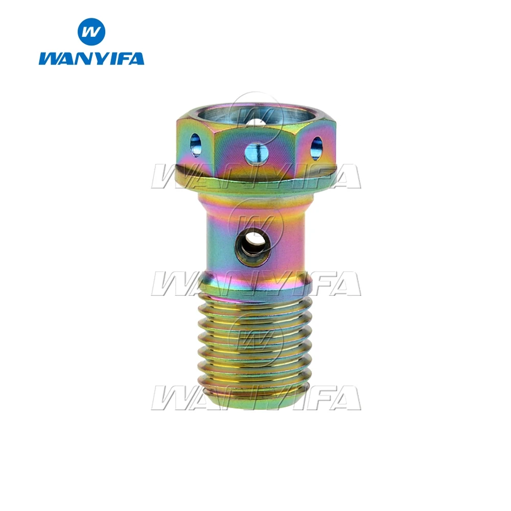 Титановый болт Wanyifa M10 Шаг 1 0/1 25 мм шестигранный полый фланцевый винт для