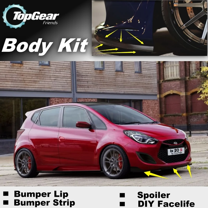Для hyundai ix20 ix 20 бампер для губ/передний спойлер дефлектор для TopGear друзья Тюнинг автомобиля вид/обвес/полоса юбка