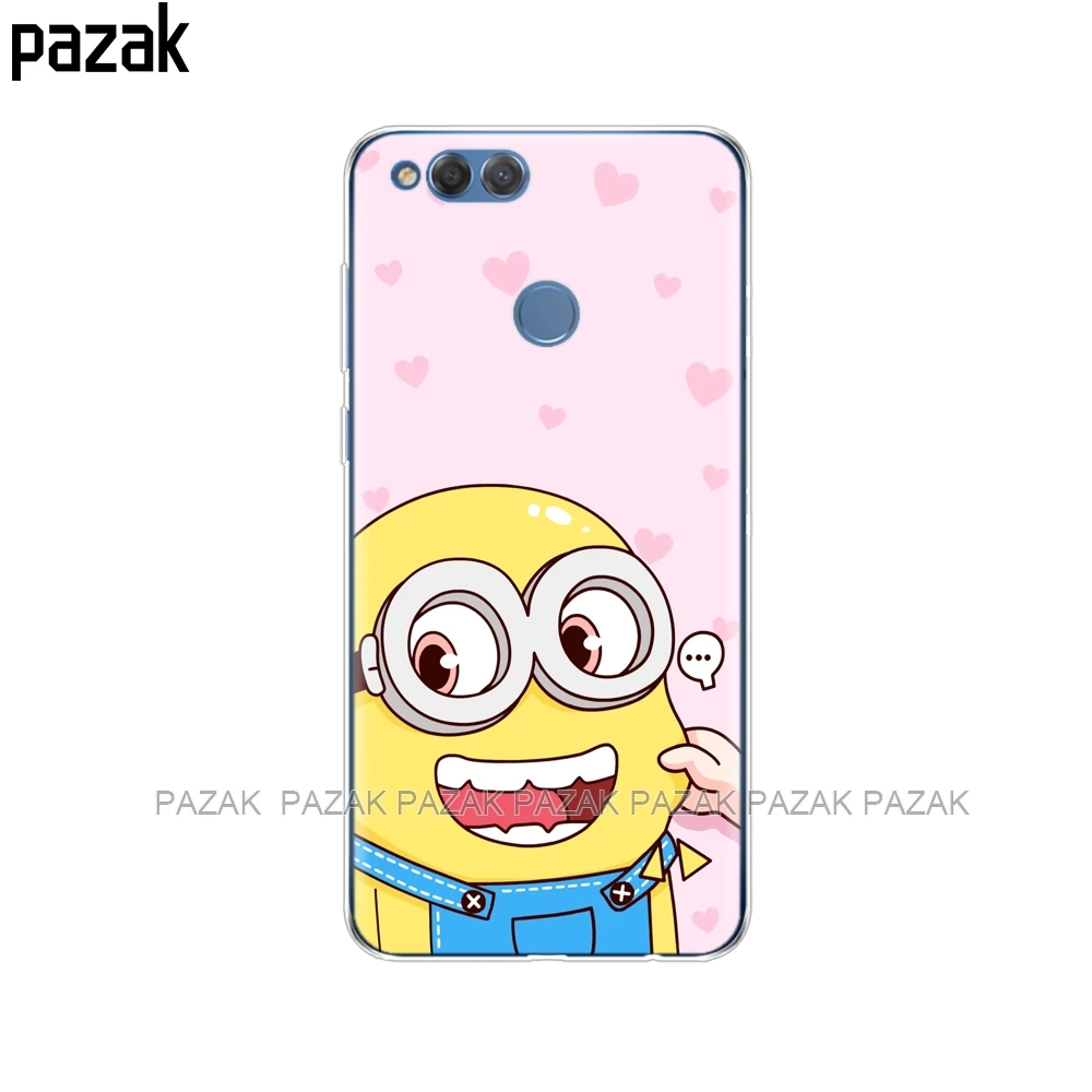 34509 Силиконовый чехол для телефона для huawei honor 7X, чехол s, мягкий ТПУ прозрачный чехол на заднюю панель телефона, полная защита 360 - Цвет: 34509