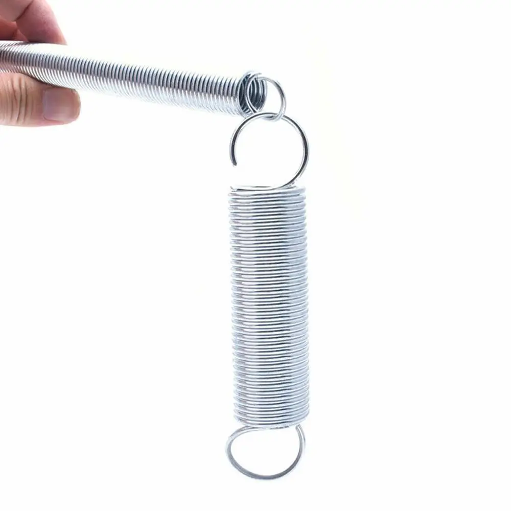 1Pcs Tension Spring With Hook Outer Diameter 12mm White Zinc Plated Extension Wire 2mm Length 40 100mm|Пружины| |