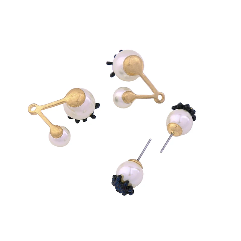 2018 Новый уникальный Bijoux Кабриолет Серьги гвоздики акрил с жемчугом и кристаллами