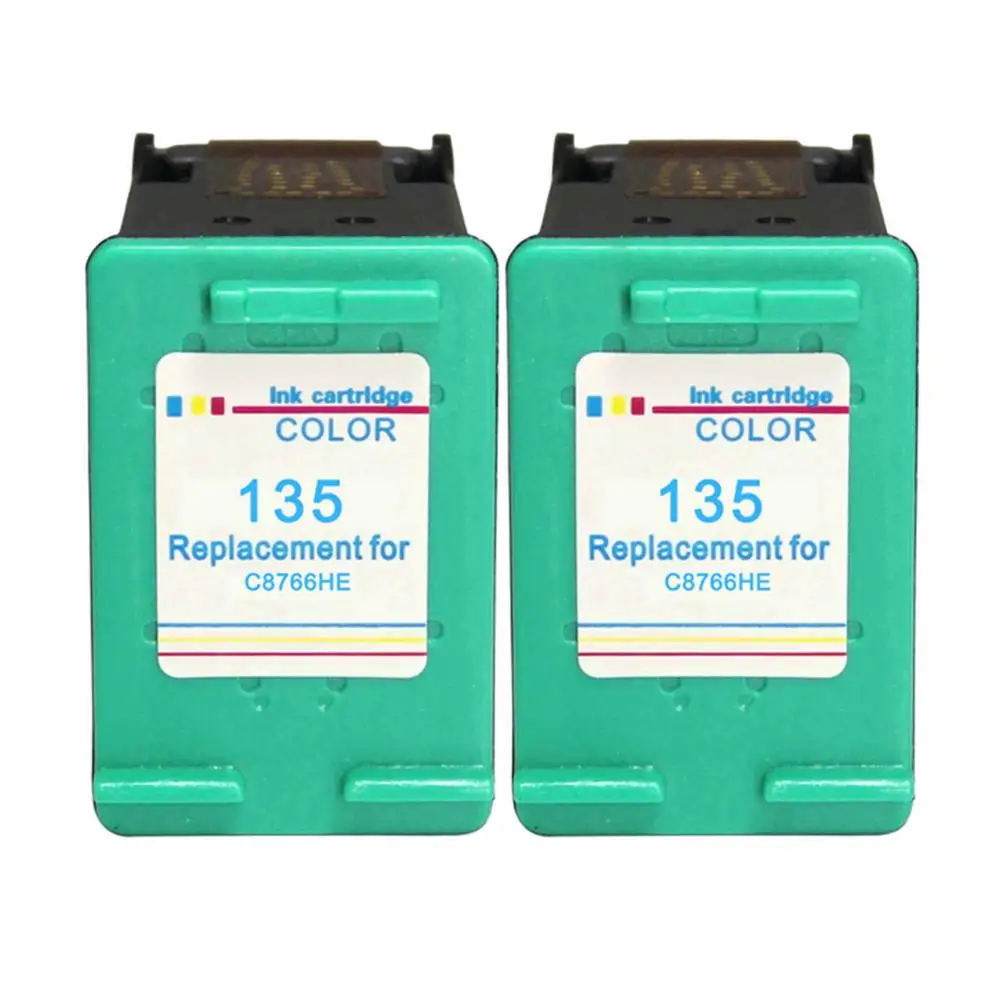 135 X 2 Ветеран 131 135 чернильный картридж Замена для hp 131 hp 135 hp Deskjet 460 5743 5943 6843 photosmart 2573 2613 PSC1600 2350 принтер - Цвет: 135 X 2