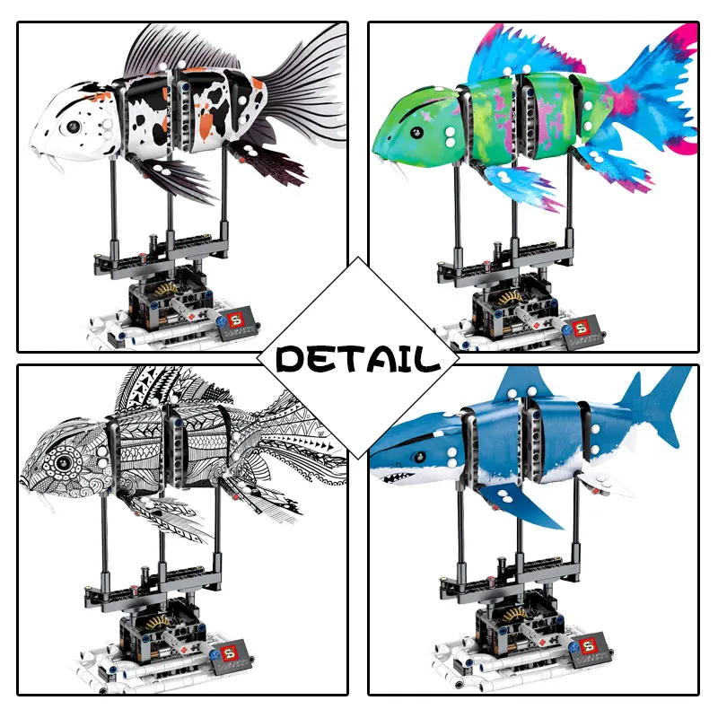 Creator FORMA Ink Koi Skin/Koi/Splash Koi Skin/Shark Skin Technic строительные блоки игрушки для детей с