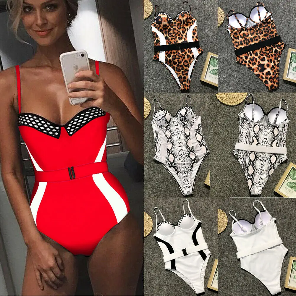 Женский сексуальный цельный бюстгальтер с высокой талией лоскутное бикини