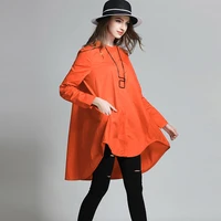 oversize women casual shirts loose shirt long sleeve spring new plus size womems clothing maternity shirt l to 4xl red black