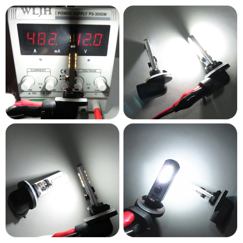 WLJH 2x авто светильник светодиодный H7 H8 H27 880 881 9006 PS X 24W T15 W16W 921 светильник хвостовые Фары противотуманные лампы дневные ходовые светодиодный DRL LED светильник