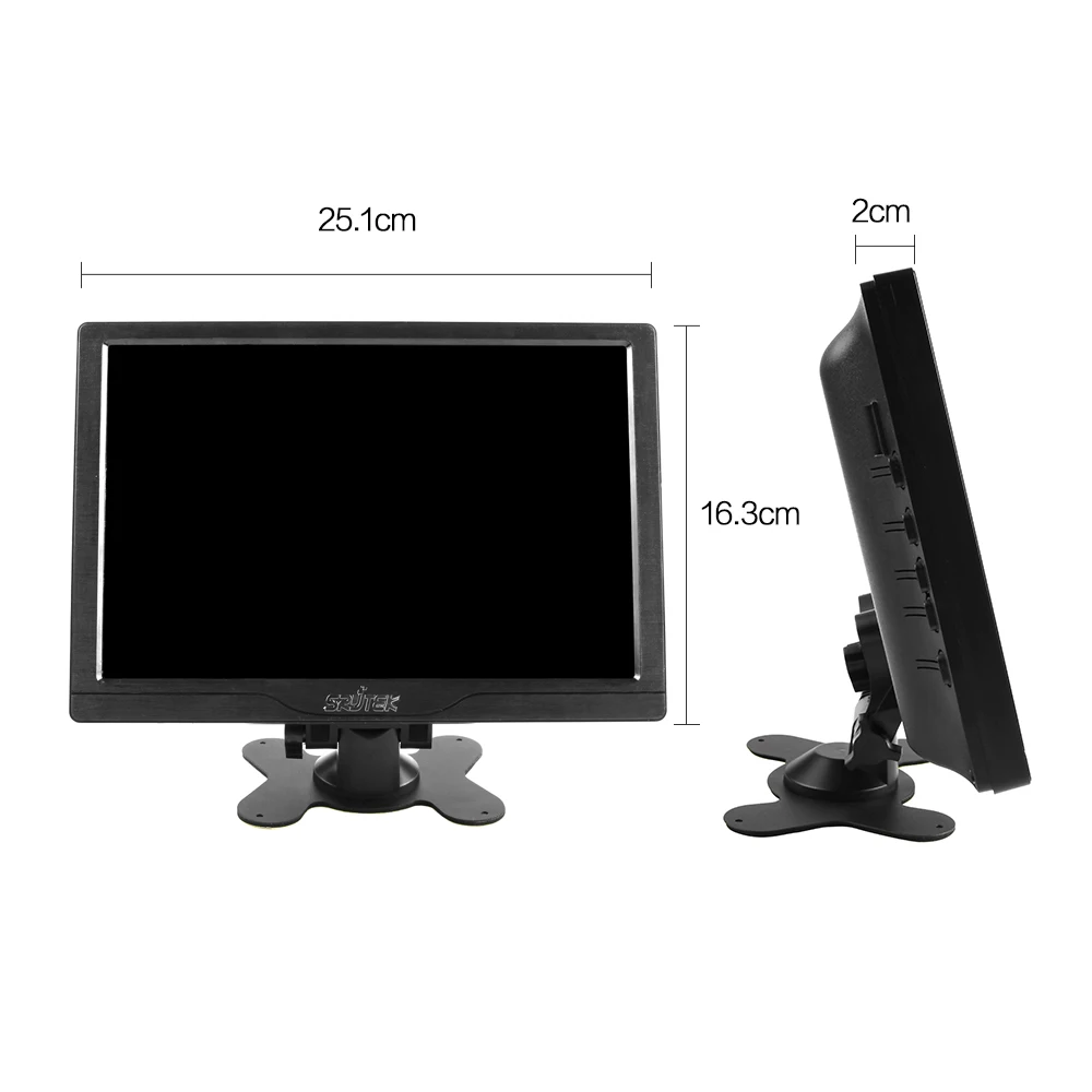 SRJTEK 10 1 &quotHD LCD 1280*800 автомобильный компьютер ТВ дисплей сенсорный экран HDMI