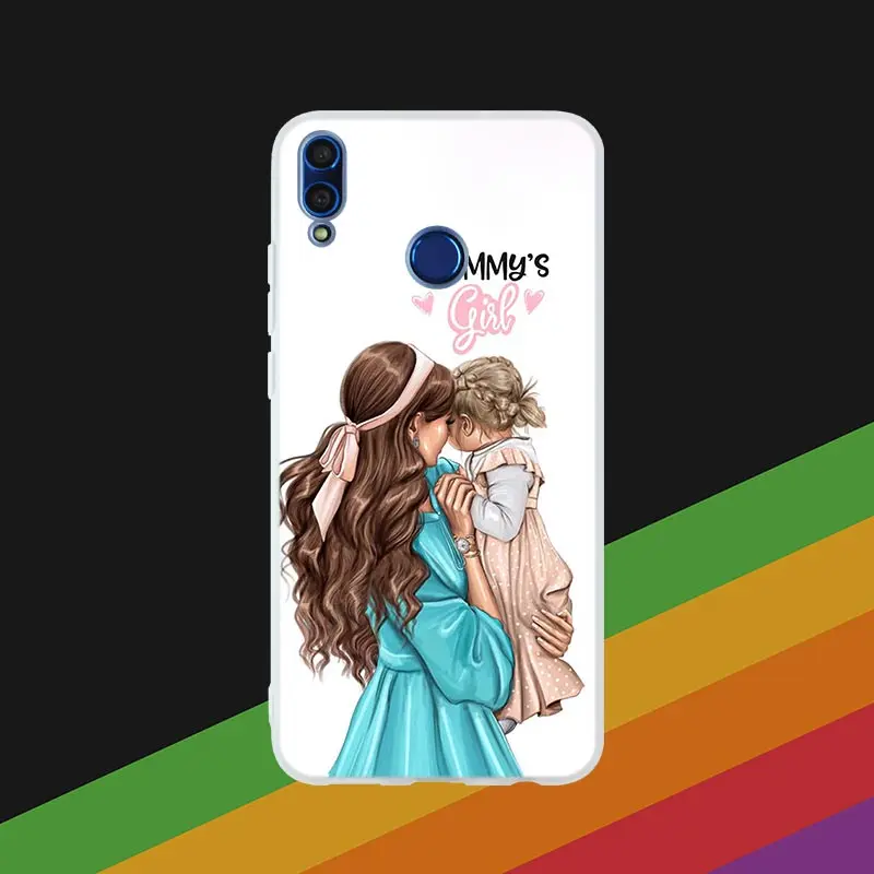 Phone Case 10 Модный чехол для телефона с черными коричневыми волосами для мамы и дочки, чехол для телефона huawei Honor 10i 9i Lite 8a 8x max 8c 7x 7a pro 6x V20 Paly - Цвет: Phone Case 10