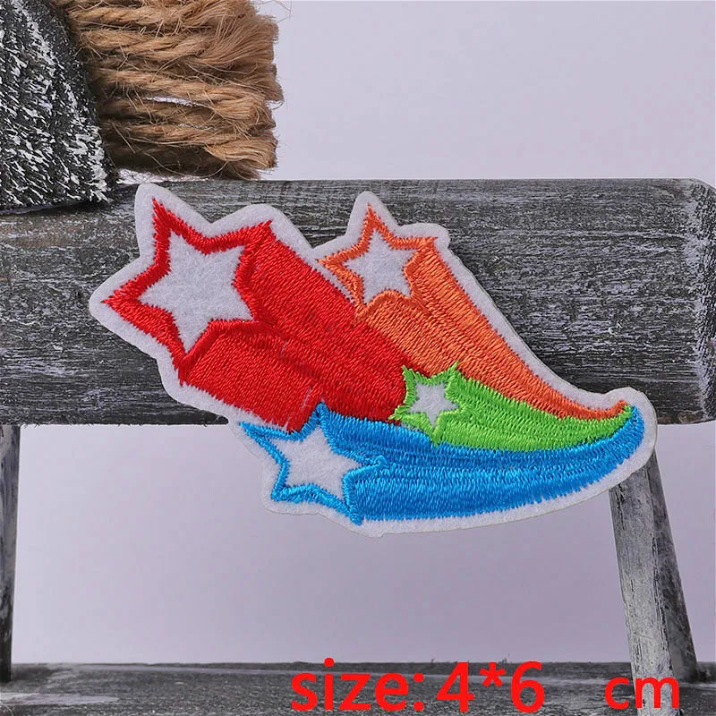 1 шт. съемка звезда Железный на вышитые патч для ткани мультфильм значок