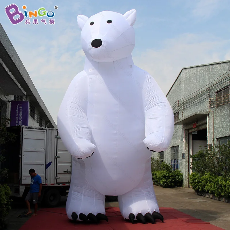 Подгонянный Белый 20 футов гигантский надувной полярный медведь промо 6 метров