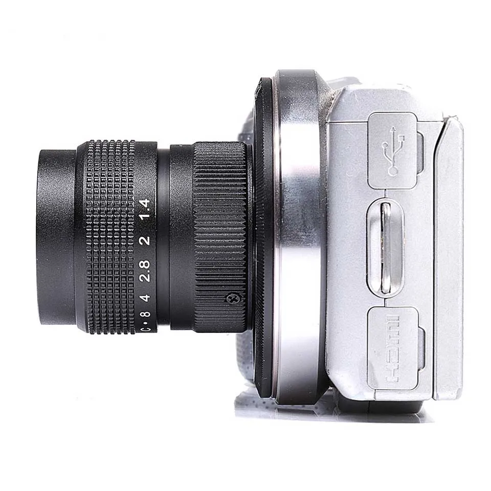 Фуцзянь 35 мм F1.7 CCTV объектив C NEX Adattatore крепление кольцо для Sony E A6500 A6300 A6100 A5100 A6000 A5000