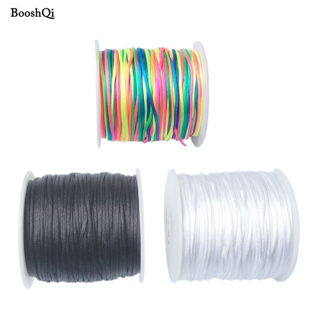 2 шт. * 70 м атласный нейлоновый шнур для силиконового Прорезывания Зубов Ожерелье