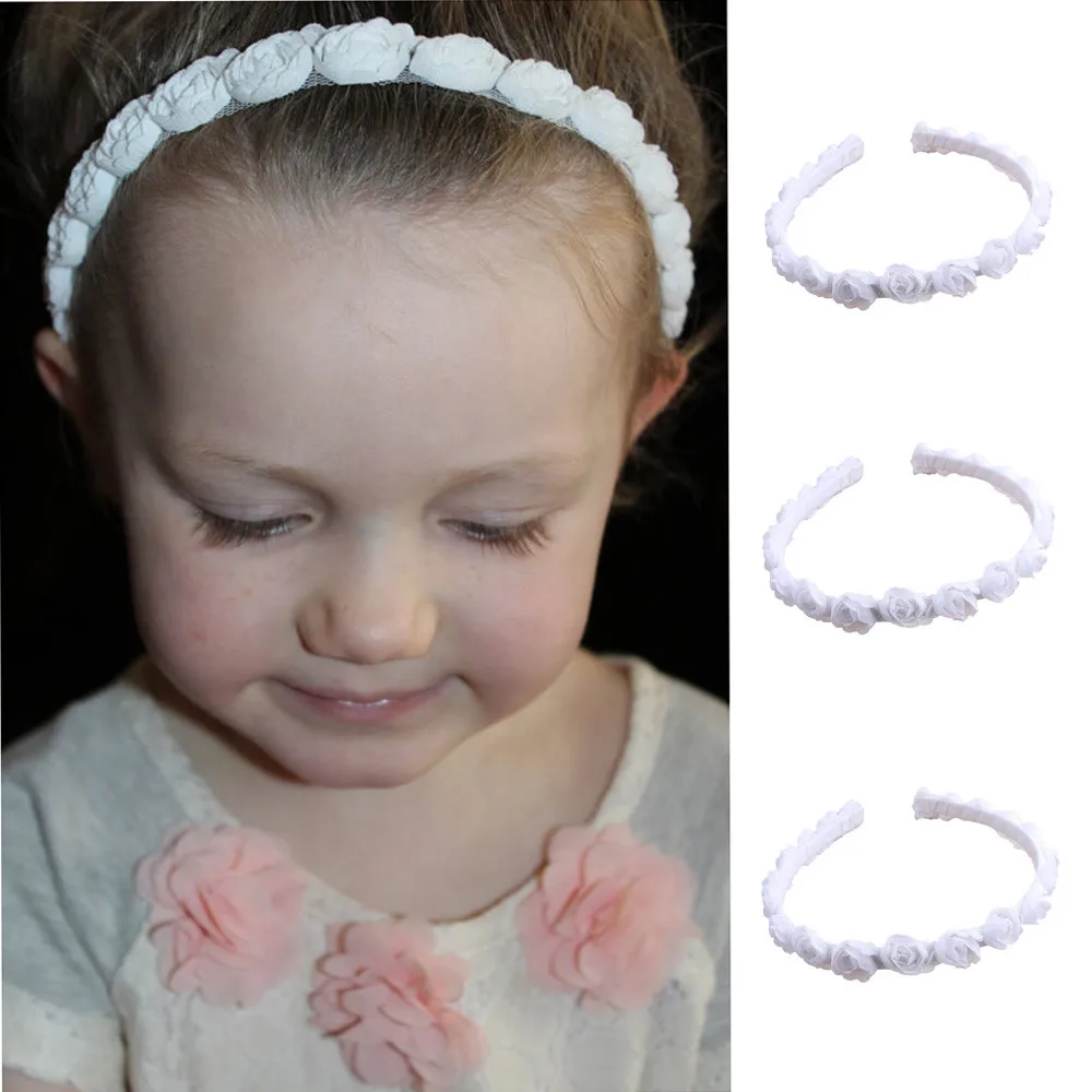 Fashion Headwear Girls Hair Band Floral Headbands Hairbands For Kids Handmade Accessories Diadema de pelo mujer A8 | Детская одежда и