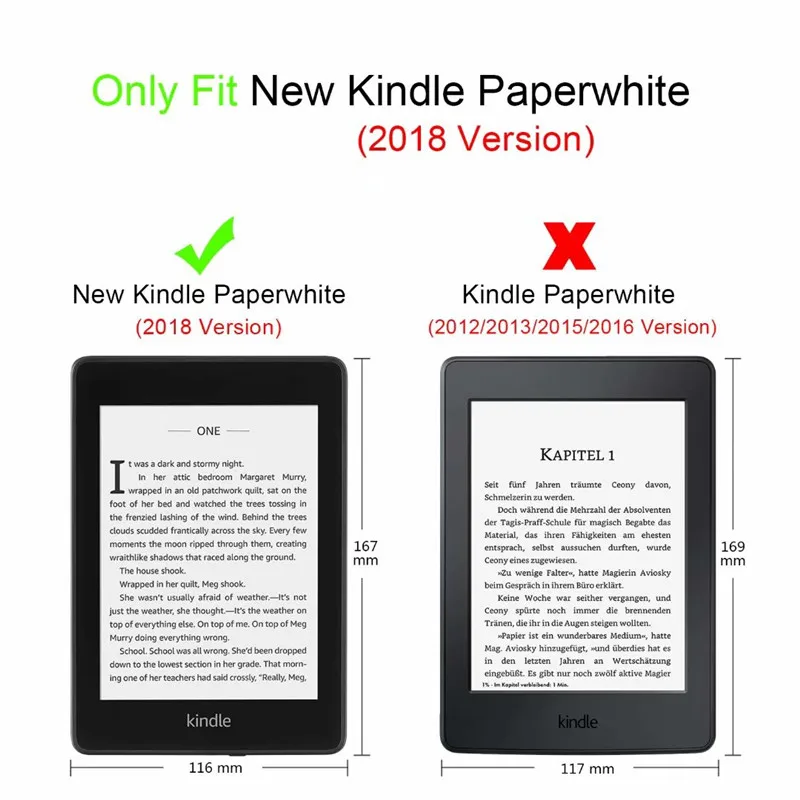 Роскошный тонкий Фолио для Amazon Kindle Paperwhite 4 2018 Чехол Флип из искусственной кожи