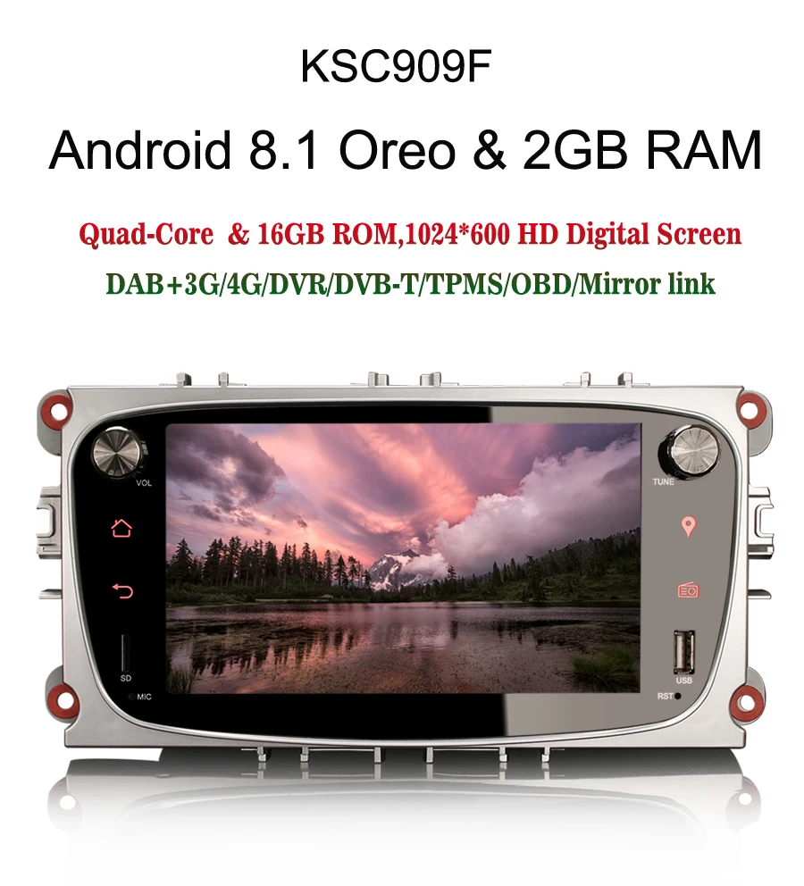 " Wifi MP3 dvd-плеер радиоприемник для Android DAB+ Авторадио Bluetooth Sat Nav GPS для Ford Focus MK2 Mondeo Mk4 S-Max C-Max Galaxy