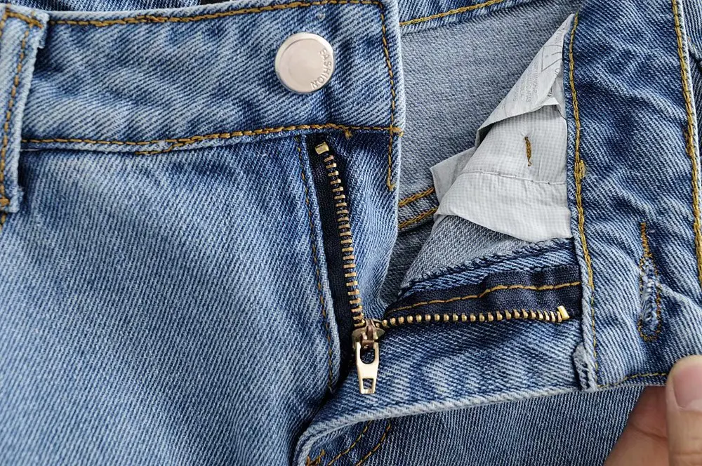 Женские джинсы midi светло синие с высокой талией|Женские юбки| |