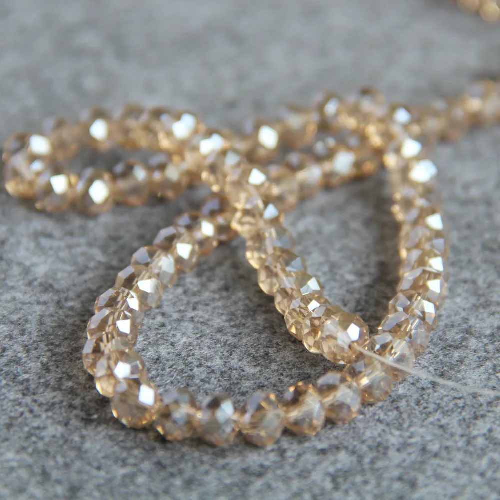 2021 новый для ожерелье 6*8 мм Гранёные с одной и плоские другой стороны из розового