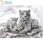 Алмазная 5D Вышивка с животными тигром вышивка алмазная живопись Стразы Алмазная мозаика вышивка крестиком белый тигр хобби Декор XY1