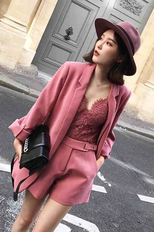 Весна и осень Новый корейский темперамент случайный маленький костюм женский