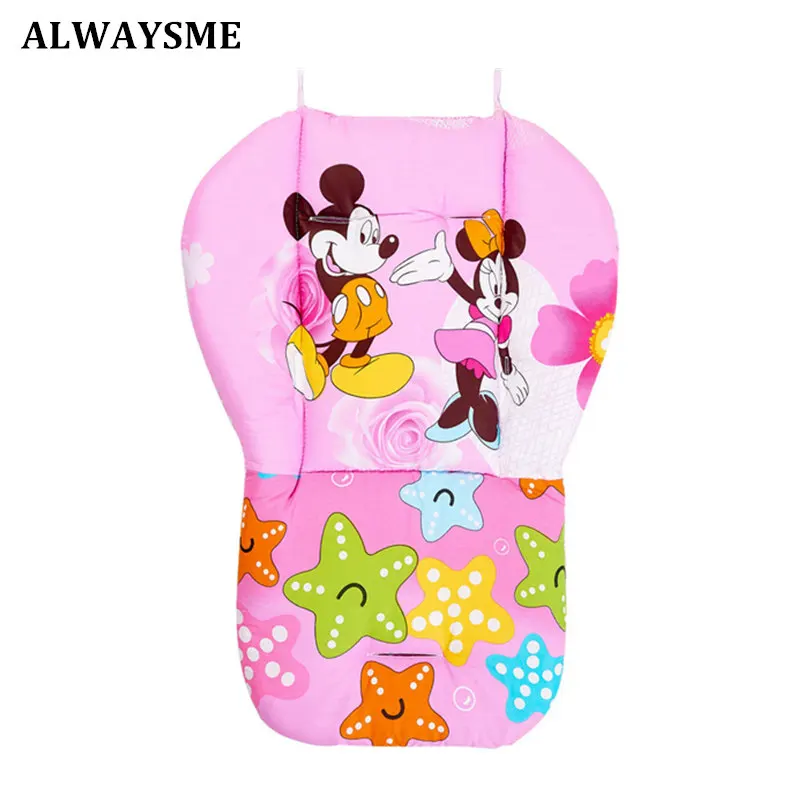 ALWAYSME, детский стульчик для кормления, Подушка для кормления, подушка для сиденья, коврик для коляски, коврик для коляски, одна сторона, синий, другая сторона, розовый