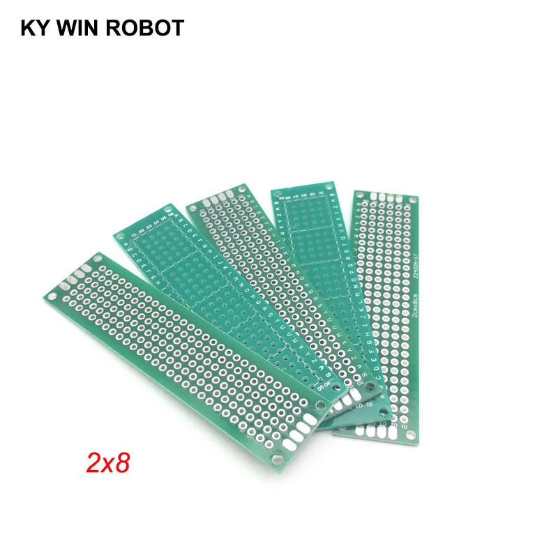 5pcs 2x8cm 20x80 mm Single Side Prototype PCB Universal Printed Circuit Board Protoboard For Arduino | Электронные компоненты и