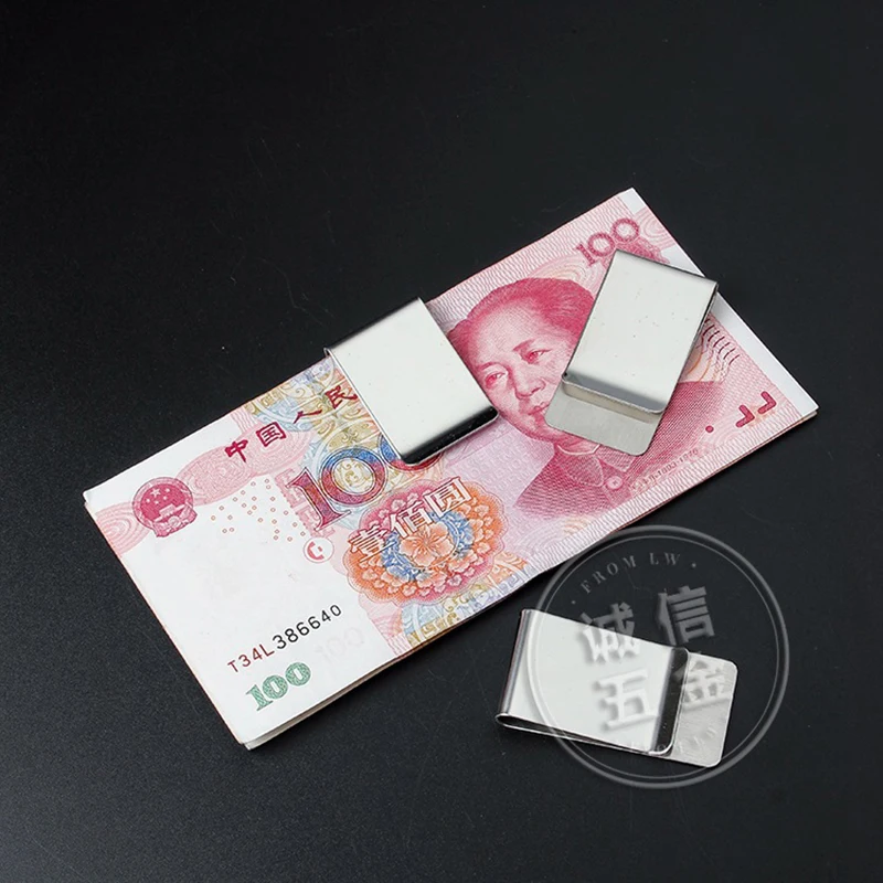 Нержавеющая стальной зажим для денег металл бизнес кредитной карты кошелек