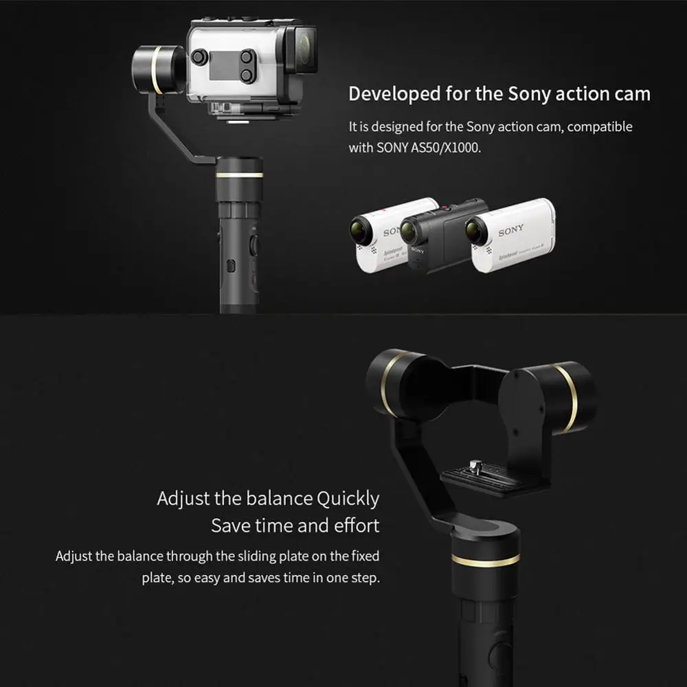 FeiyuTech G5GS стабилизатор штатив Экшн камера Gimbal для sony Экшн камеры X3000 X3000R динамический промежуток времени