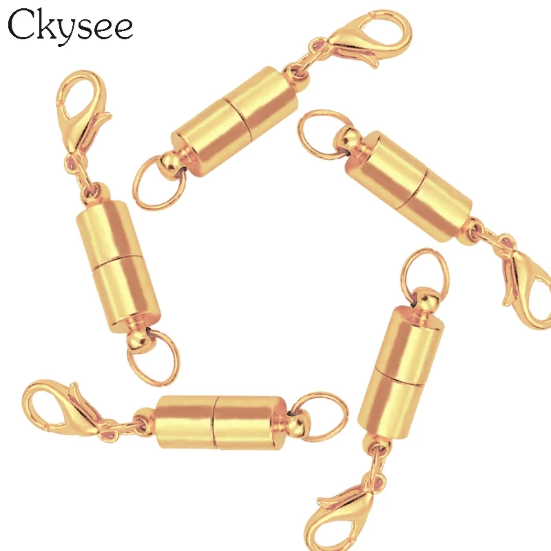 Ckysee 10 шт./лот Золотые/Серебристые цветные магнитные застежки с